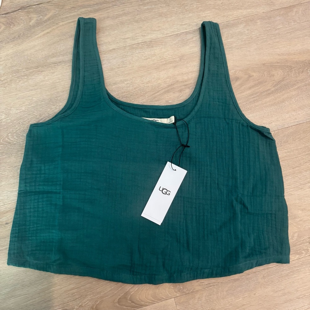 UGG Women's Green Tank Top 100% cotton NWT size S